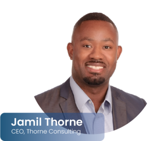 Jamil Thorne, CEO and founder of Thorne Consulting, working with students with disabilities